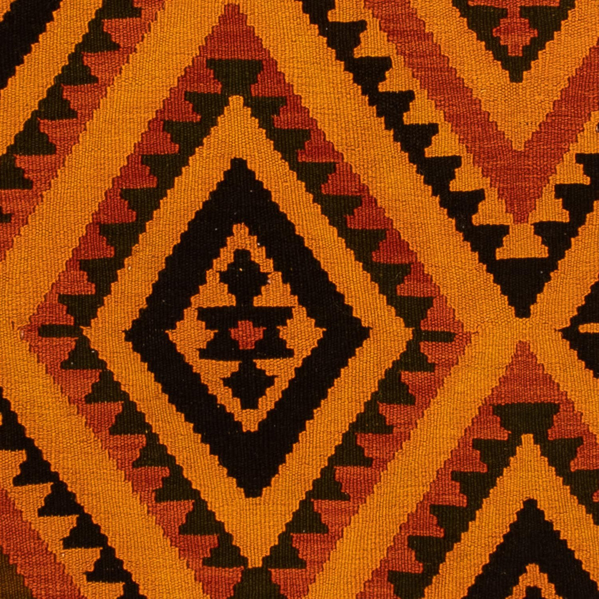 Kelim Teppich - Oriental 195 x 152 cm - dunkelbraun