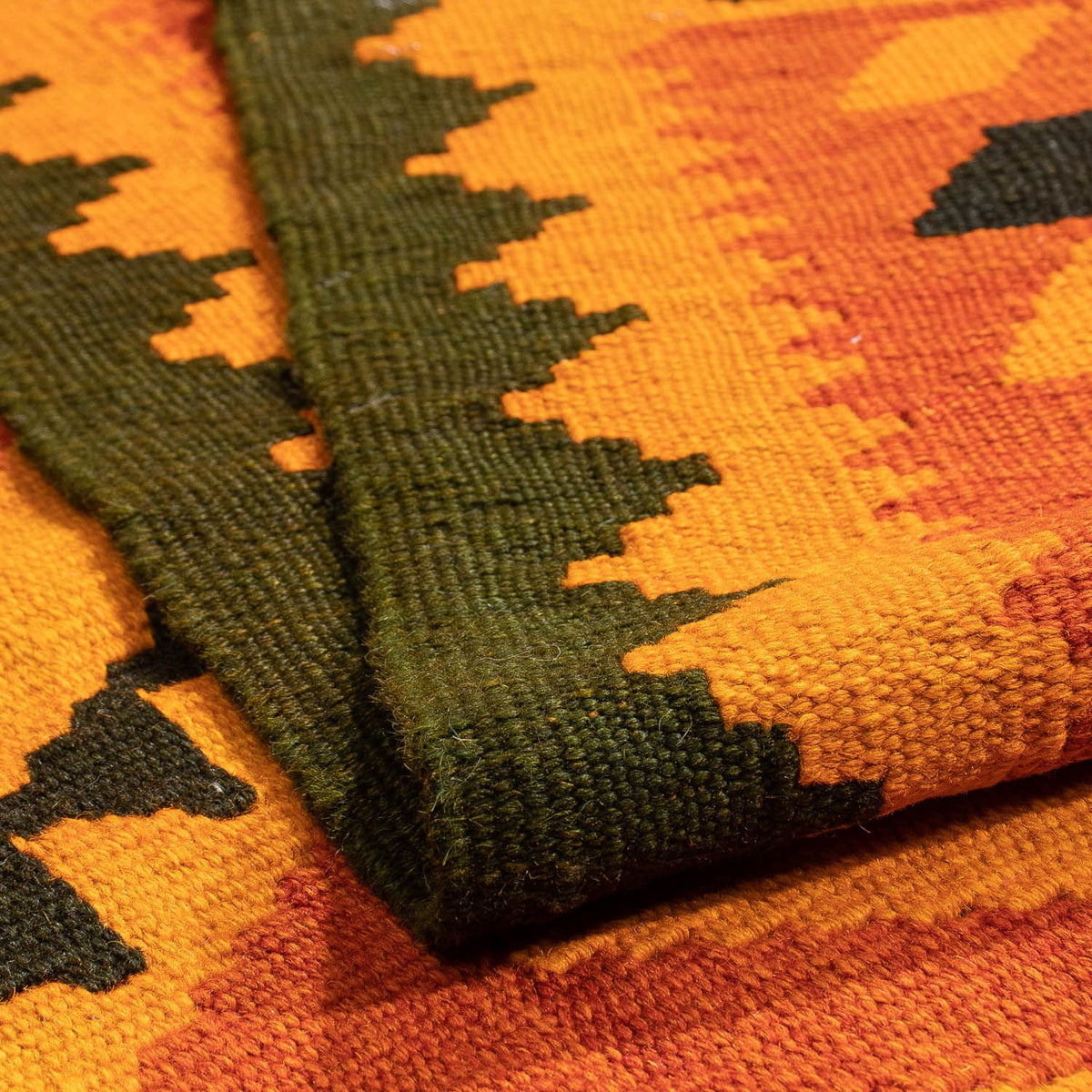 Kelim Teppich - Oriental 195 x 152 cm - dunkelbraun