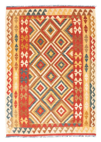 Kelim Teppich - Oriental 200 x 133 cm - rot