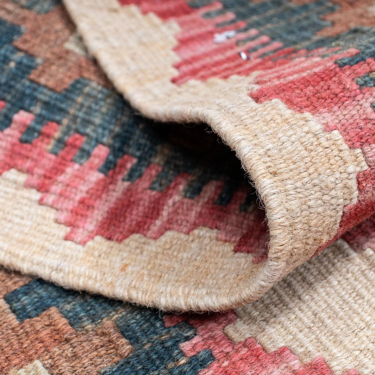 Kelim Teppich - Splash 203 x 60 cm - hellrot