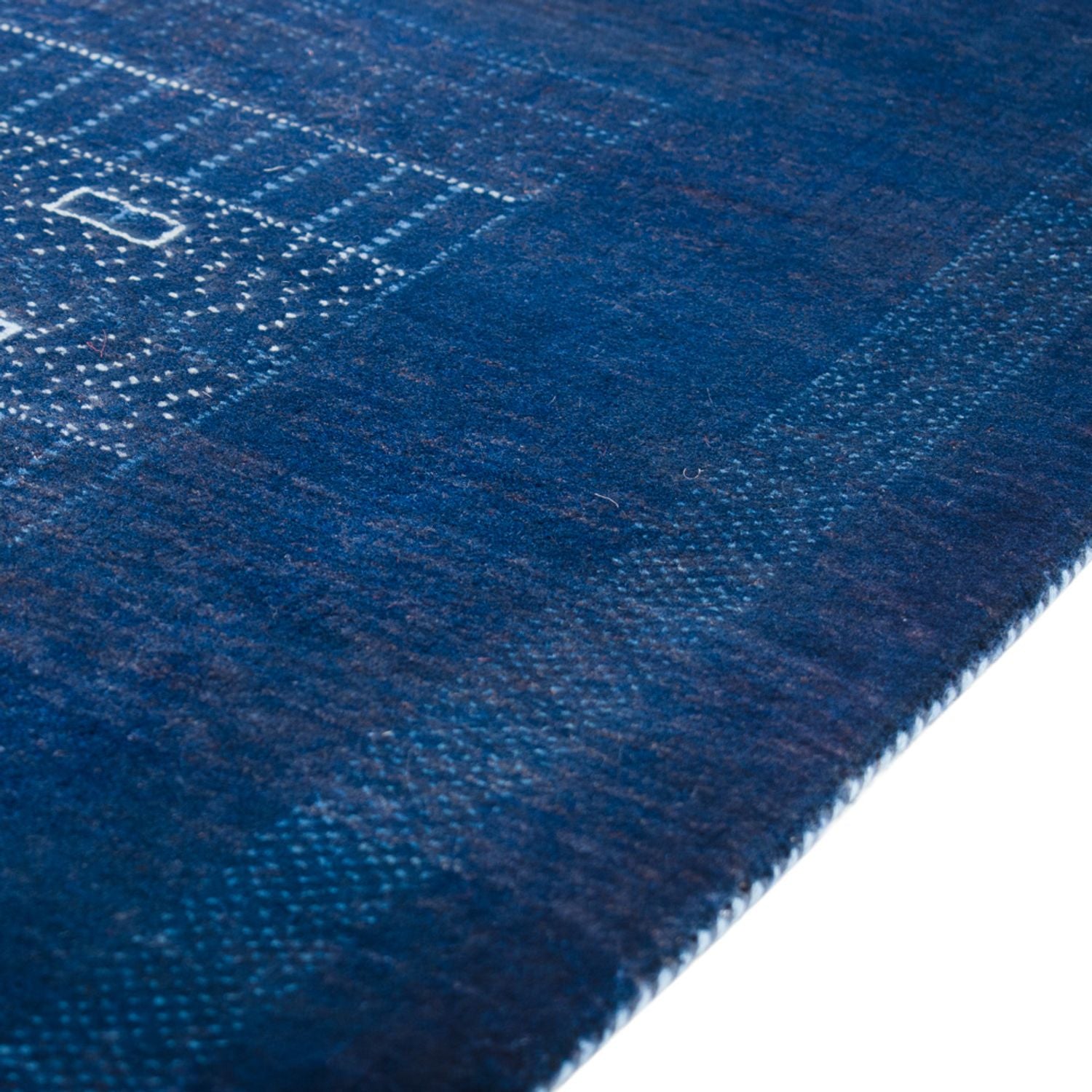 Gabbeh Teppich - Loribaft Perser - 132 x 75 cm - dunkelblau