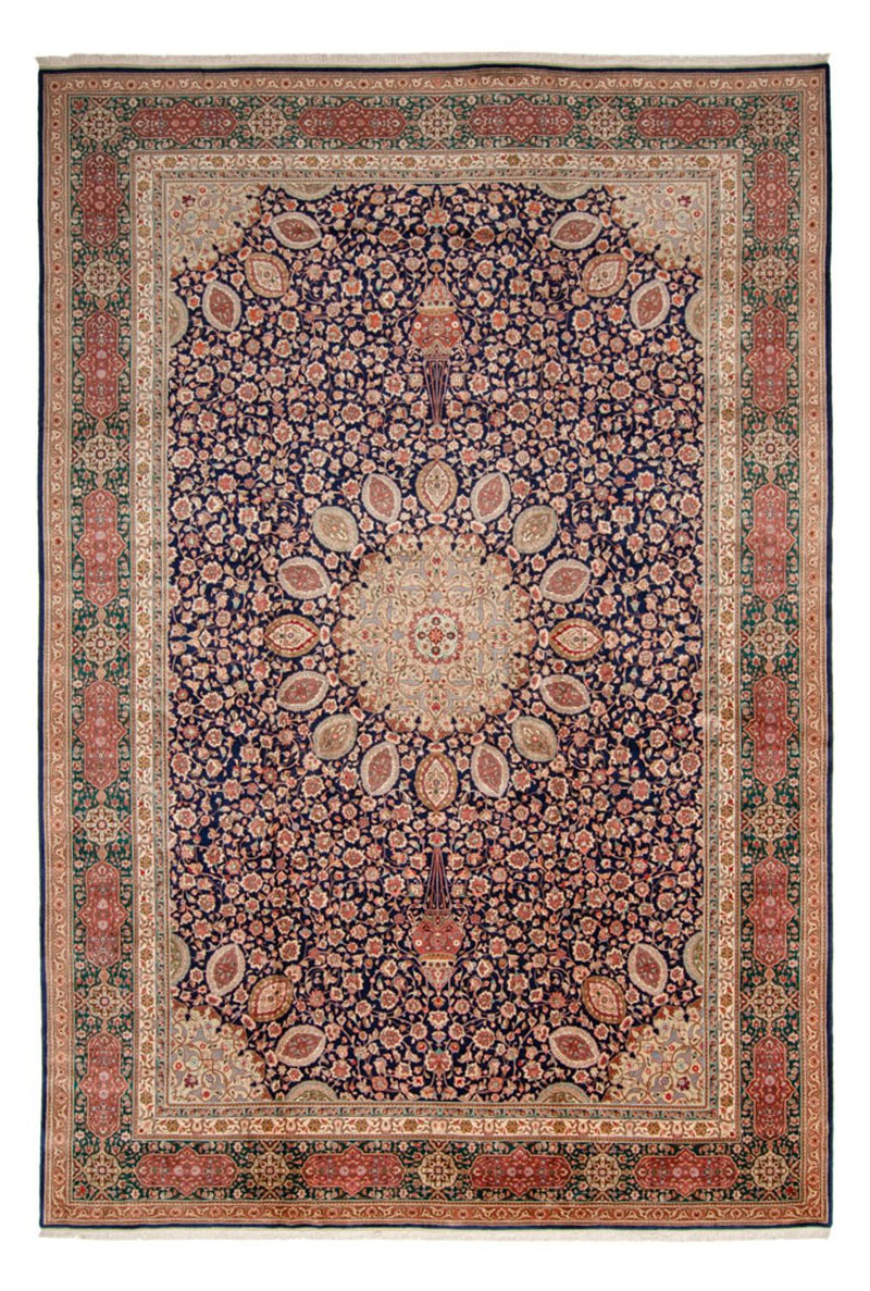 Perserteppich - Täbriz - Royal - 517 x 352 cm - dunkelblau