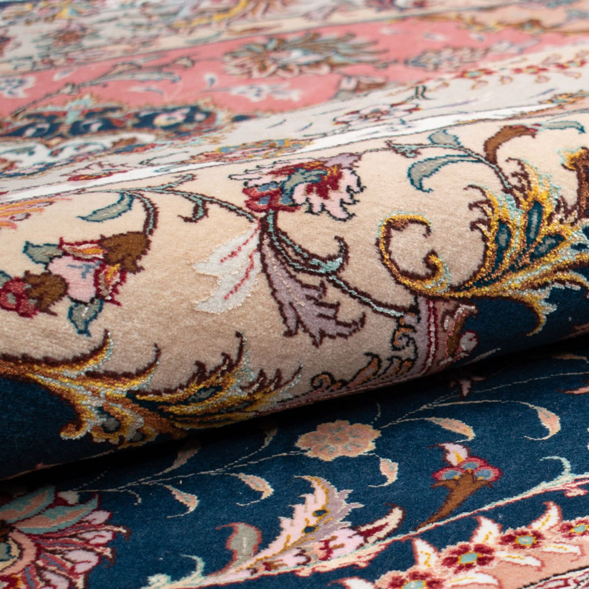 Perserteppich - Täbriz - Premium rund  - 500 x 500 cm - blau