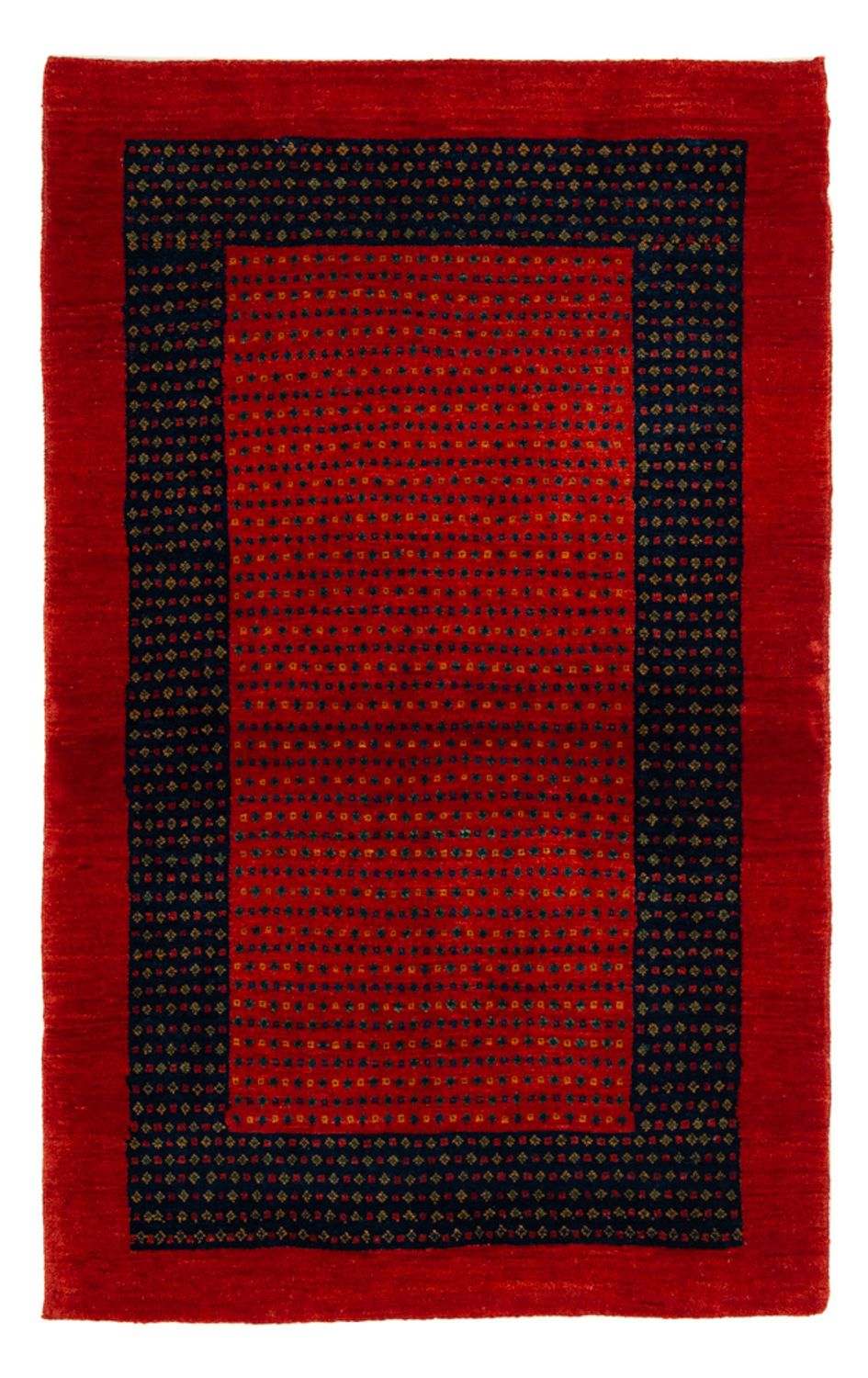 Gabbeh Teppich - Loribaft Perser - 136 x 82 cm - rot