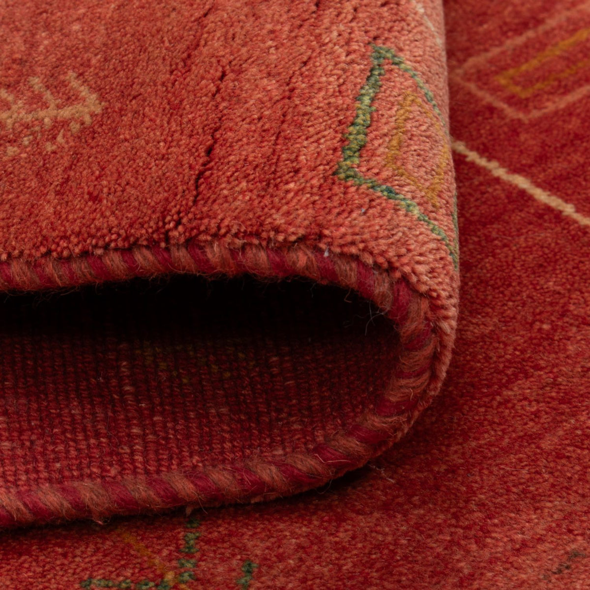 Gabbeh Teppich - Loribaft Perser - 146 x 68 cm - hellrot