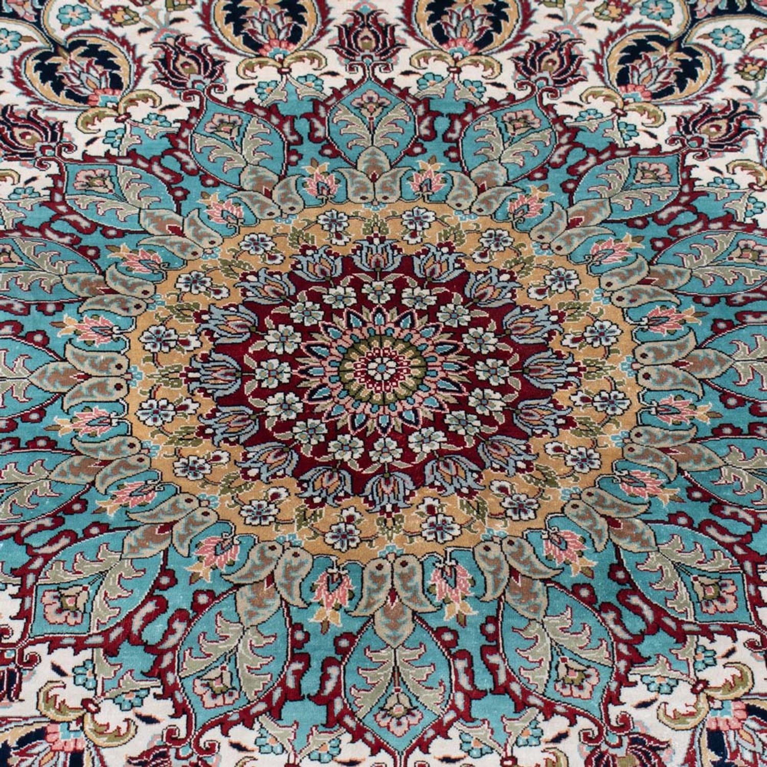 Seidenteppich - China Seide - Royal - 552 x 370 cm - dunkelblau