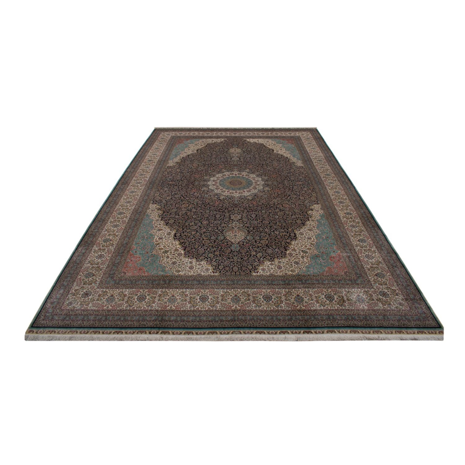 Seidenteppich - China Seide - Royal - 552 x 370 cm - dunkelblau