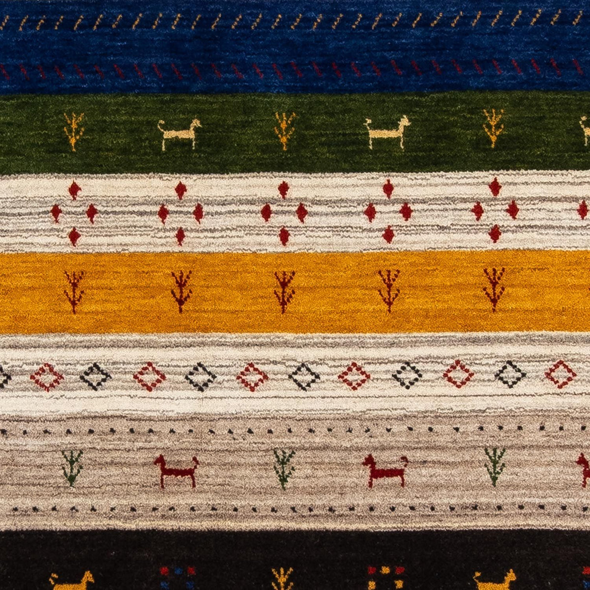 Gabbeh Teppich - Loribaft Indus 200 x 144 cm - mehrfarbig