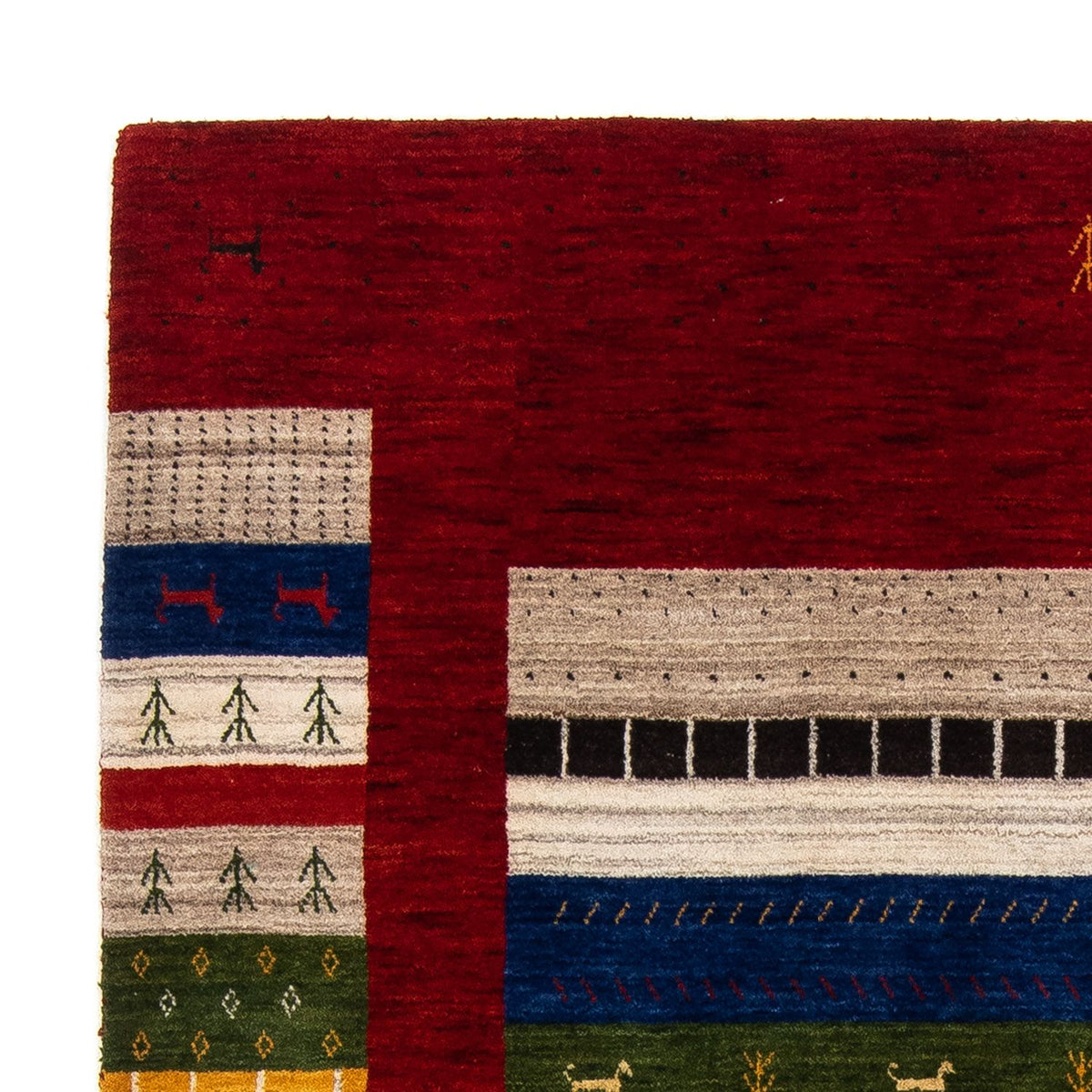 Gabbeh Teppich - Loribaft Indus 200 x 144 cm - mehrfarbig