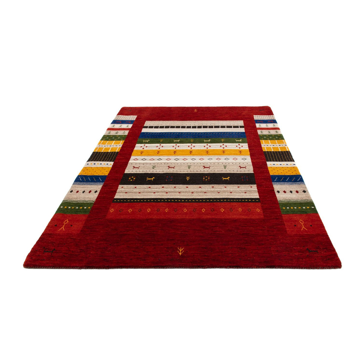 Gabbeh Teppich - Loribaft Indus 200 x 144 cm - mehrfarbig