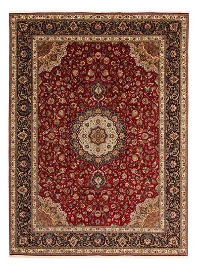 Täbriz - 50 Raj Teppich 304x411cm - Perserteppich - dunkelrot