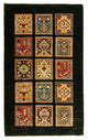 Ziegler Teppich 77 x 124 cm - schwarz
