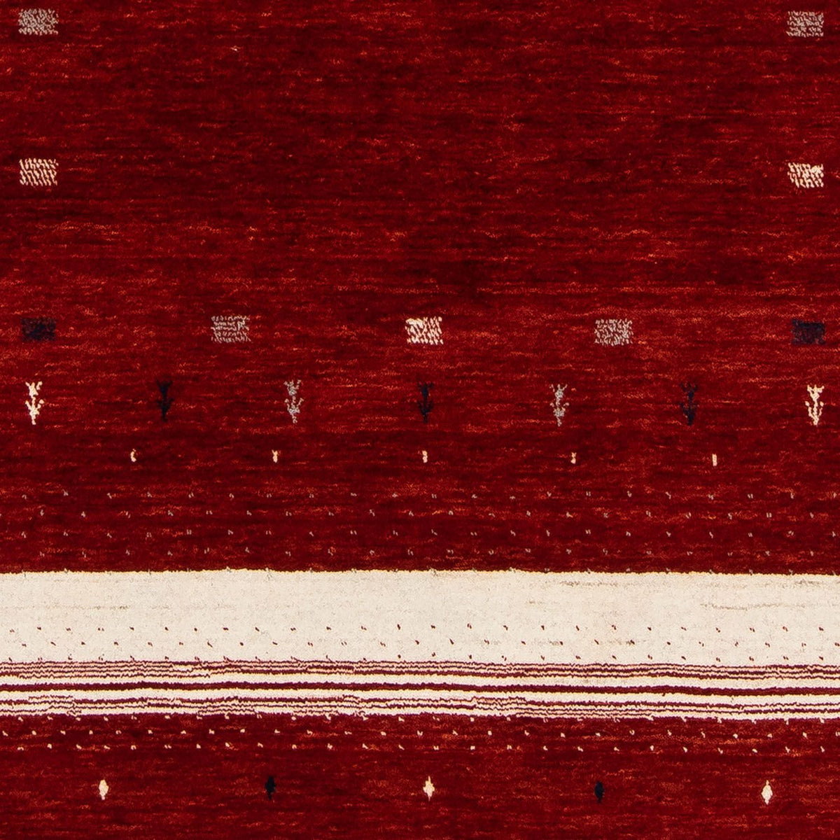 Gabbeh Teppich - Loribaft Indus 204 x 140 cm - rot