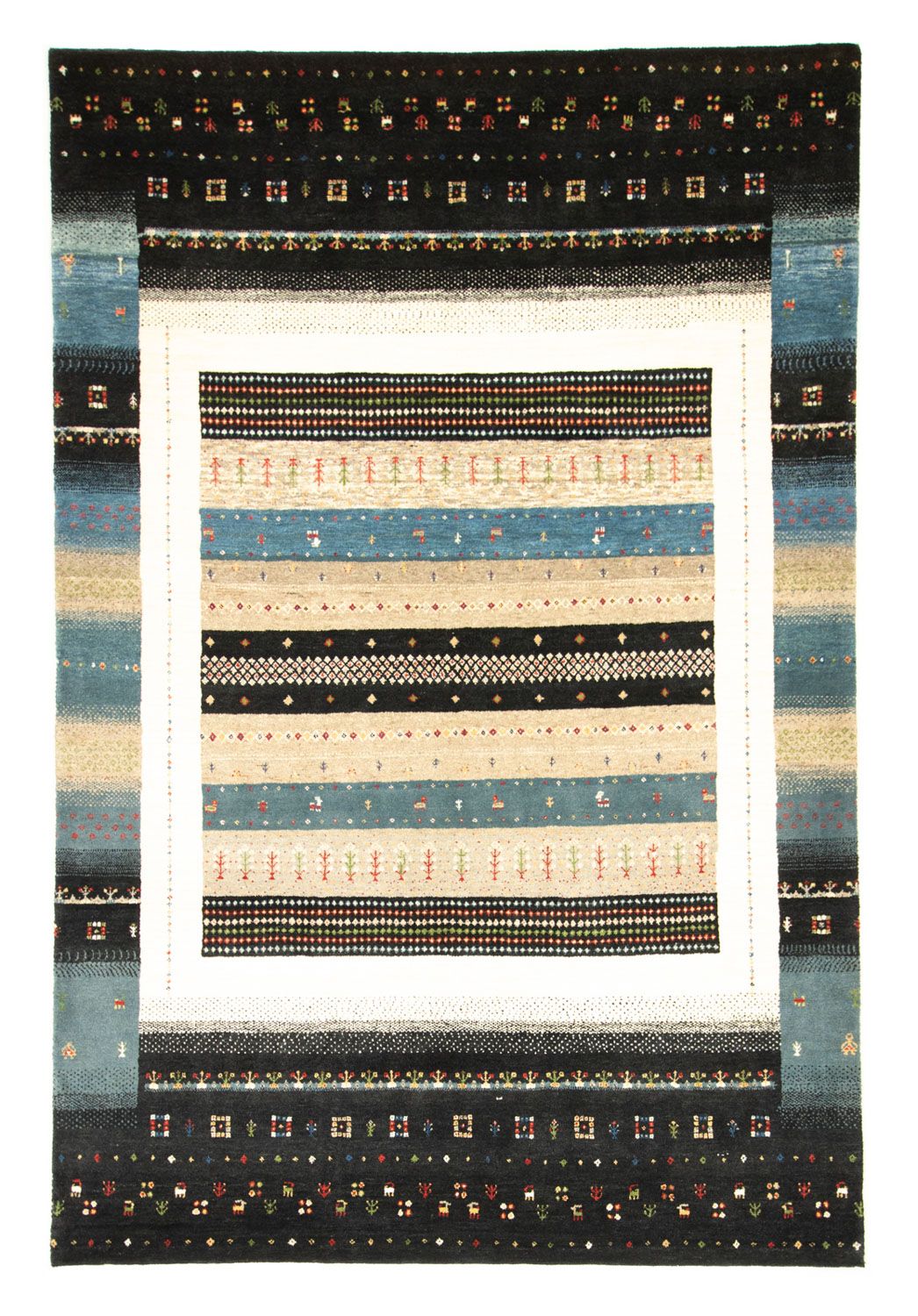 Gabbeh Teppich - Loribaft Indus 243 x 169 cm - mehrfarbig