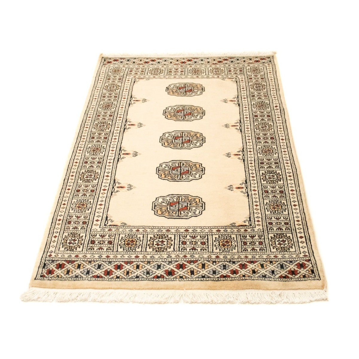 Afghan Teppich - Buchara 129 x 78 cm - beige