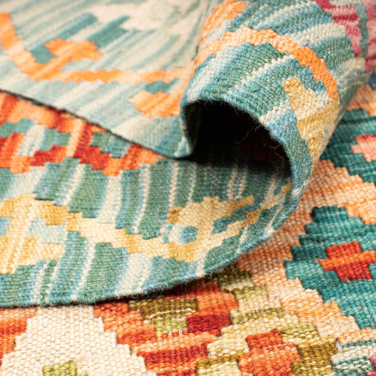 Kelim Teppich - Splash 341 x 263 cm - mehrfarbig