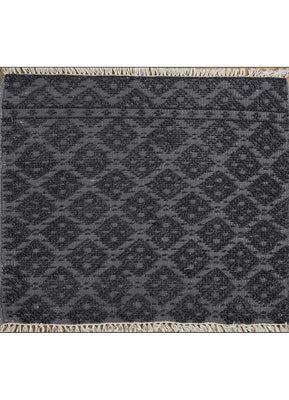 Viskose Teppich quadratisch  - 75 x 75 cm - anthrazit