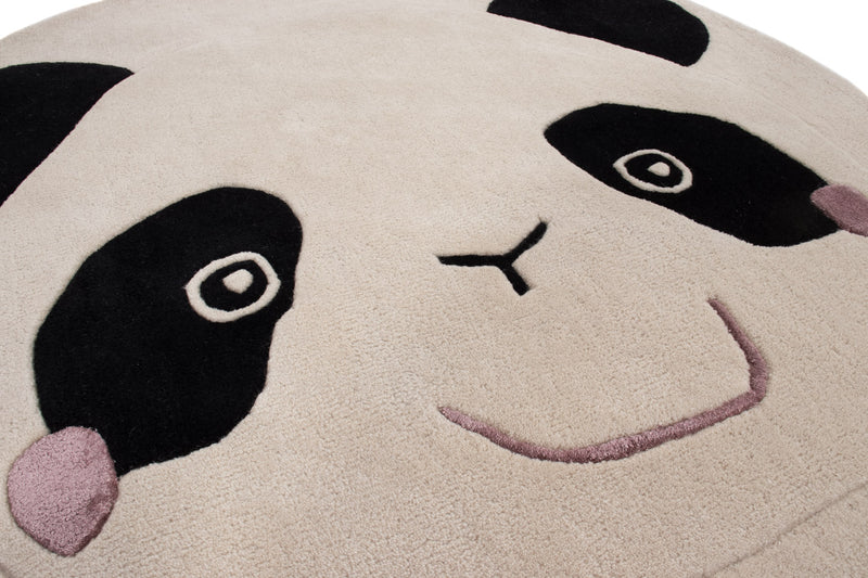Kinderteppich Panda rund