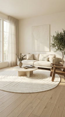 Wollteppich - TwistingTurns - rund